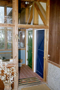Main entry with double Dutch doors