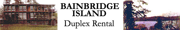 Bainbridge Island Rental - With beach access and view, on bus route. See below for more info. Click here.